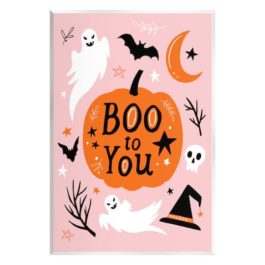 Stupell Industries Boo to You Halloween Elements Wall Plaque Art
